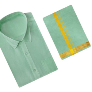 Art Silk Dhoti Set - green