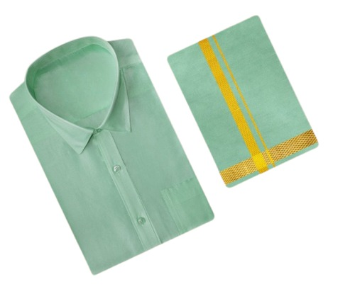 Art Silk Dhoti Set - green