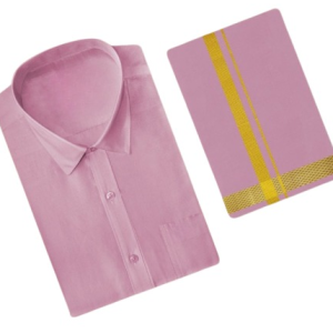 Art Silk Dhoti Set (Pink)