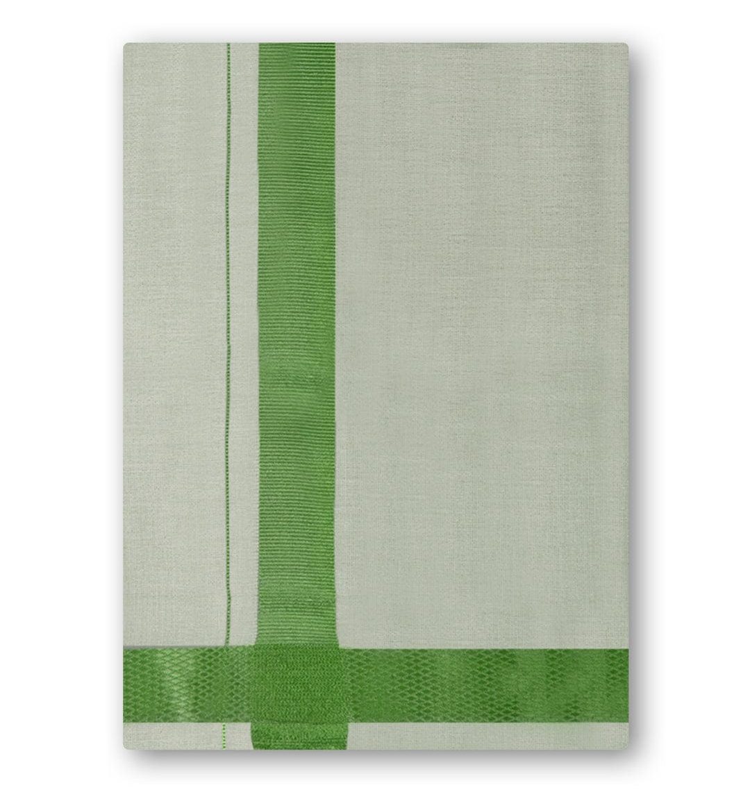 Tissue Dhoti - Dark Green