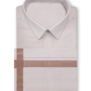 Tissue Dhoti Set - Copper