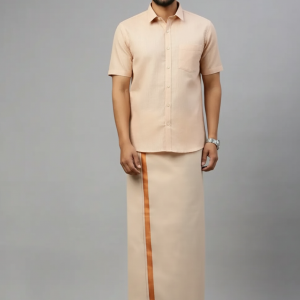 Tissue Copper Shirt and Dhoti