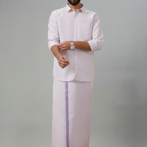 Tissue Ultra Violet Shirt and Dhoti