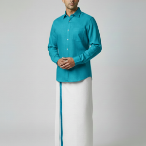 Cotton Dhoti And Shirt Set