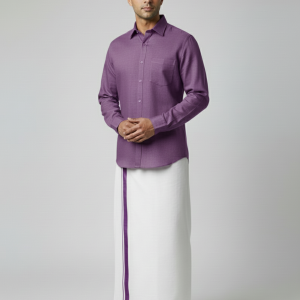 Cotton Dhoti And Shirt Set
