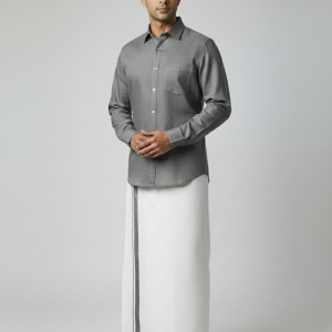 Cotton Dhoti And Shirt Set