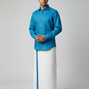Cotton Dhoti And Shirt Set
