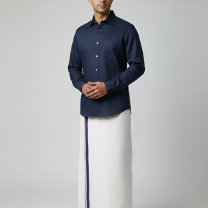 Cotton Dhoti And Shirt Set