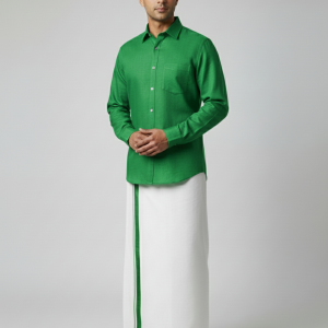 Cotton Dhoti And Shirt Set