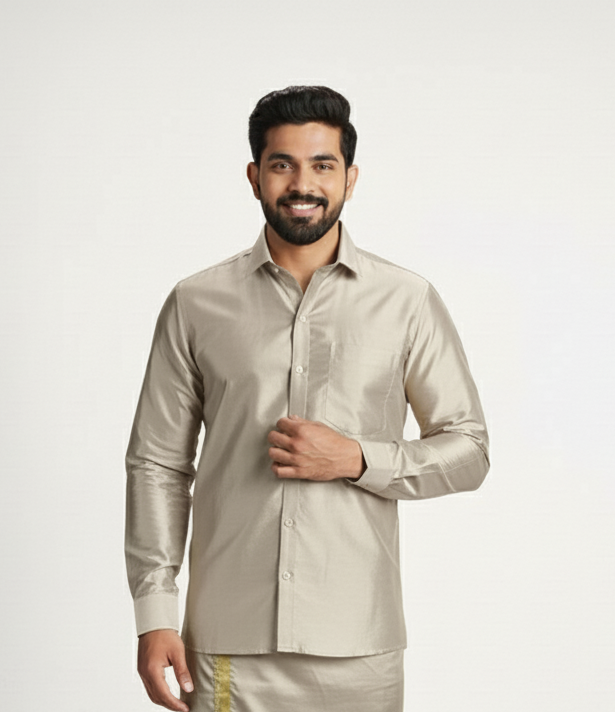 Art Silk Stand Stone Dhoti For mens - 8 Mtr - Big Border