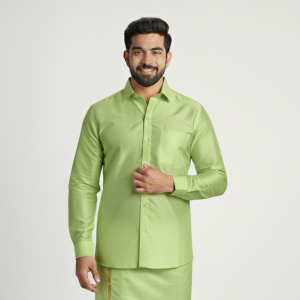 Art Silk Marine Green For mens - 8 Mtr - SmallBorder